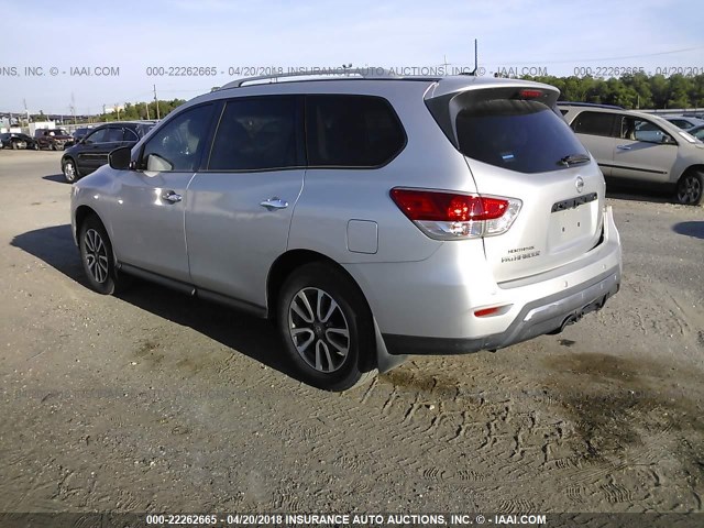 5N1AR2MN0DC647350 - 2013 NISSAN PATHFINDER S/SV/SL/PLATINUM 银色 照片 3