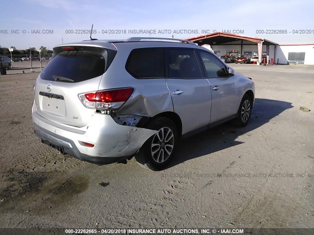 5N1AR2MN0DC647350 - 2013 NISSAN PATHFINDER S/SV/SL/PLATINUM 银色 照片 4