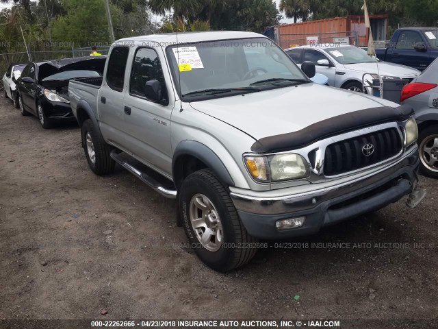 5TEGN92N52Z043913 - 2002 TOYOTA TACOMA DOUBLE CAB PRERUNNER SILVER photo 1
