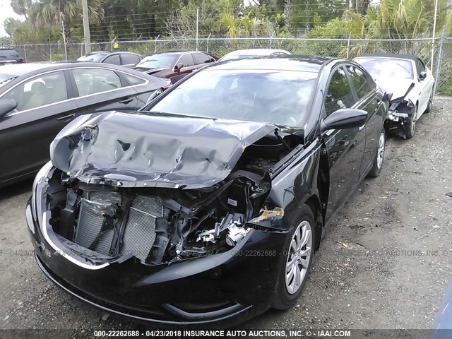 5NPEB4AC4DH513969 - 2013 HYUNDAI SONATA GLS BLACK photo 2