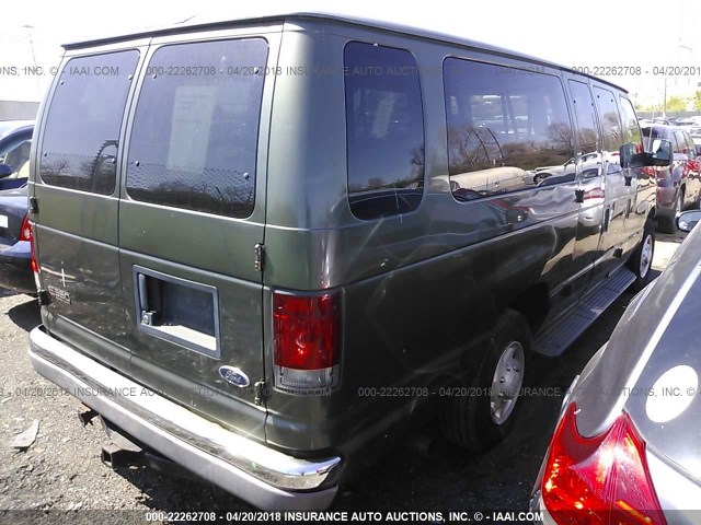 1FBSS31L64HA62267 - 2004 FORD ECONOLINE E350 SUPER DUTY WAGON GREEN photo 4