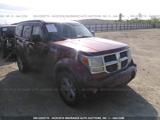 1D8GU28K37W663673 - 2007 DODGE NITRO SXT BURGUNDY photo 1