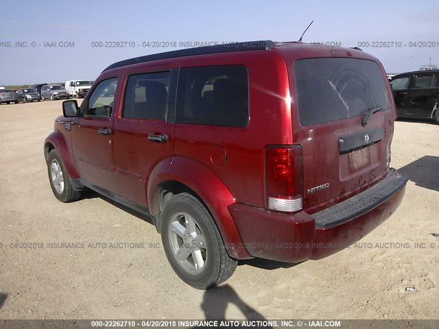 1D8GU28K37W663673 - 2007 DODGE NITRO SXT BURGUNDY photo 3