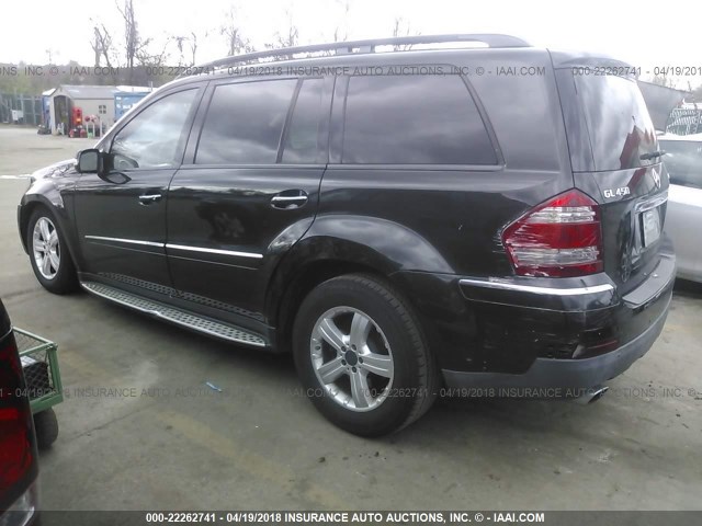 4JGBF71E88A346048 - 2008 MERCEDES-BENZ GL 450 4MATIC BLACK photo 3