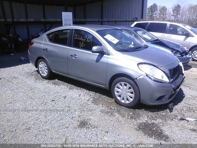 3N1CN7AP0CL817336 - 2012 NISSAN VERSA S/SV/SL GRAY photo 1