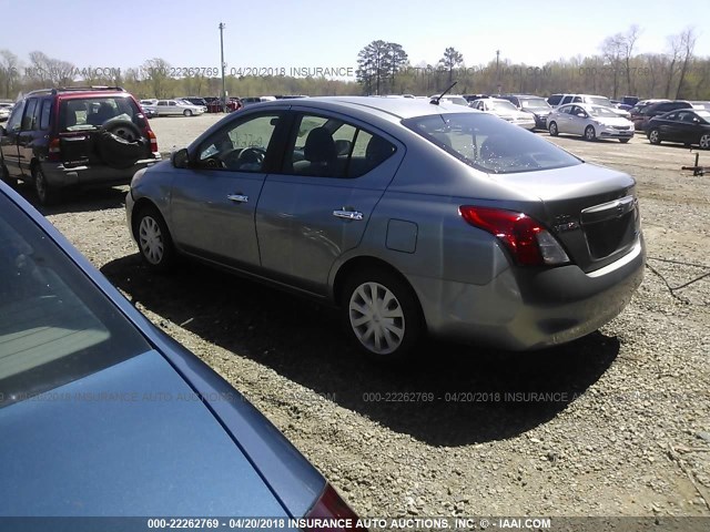 3N1CN7AP0CL817336 - 2012 NISSAN VERSA S/SV/SL GRAY photo 3