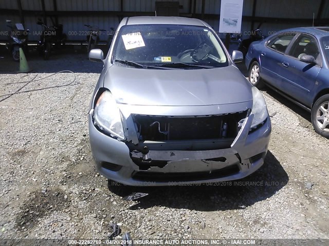 3N1CN7AP0CL817336 - 2012 NISSAN VERSA S/SV/SL GRAY photo 6