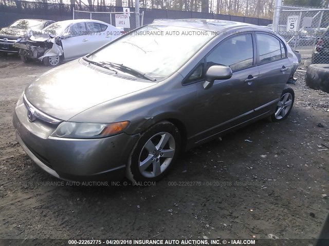 2HGFA15846H503130 - 2006 HONDA CIVIC EX GRAY photo 2