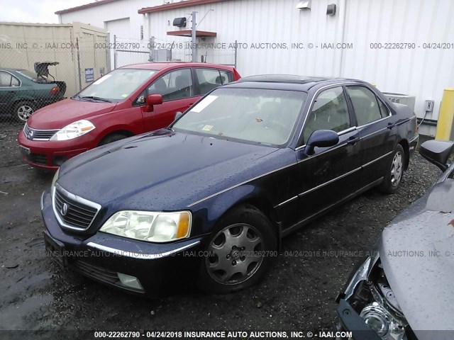 JH4KA9652XC010212 - 1999 ACURA 3.5RL Dark Blue photo 2