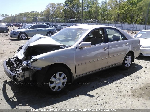 4T1BE32K64U893490 - 2004 TOYOTA CAMRY LE/XLE/SE შამპანური ფოტო 2
