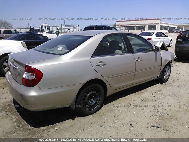 4T1BE32K64U893490 - 2004 TOYOTA CAMRY LE/XLE/SE შამპანური ფოტო 4