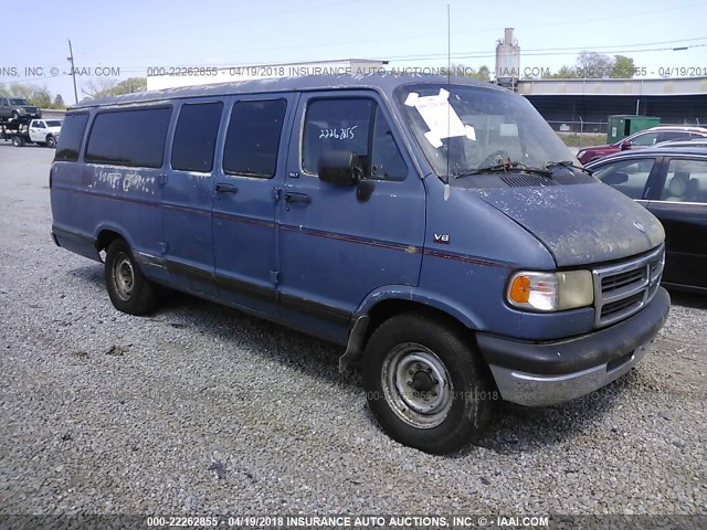 2B5WB35Z5SK548566 - 1995 DODGE RAM WAGON B3500 BLUE photo 1