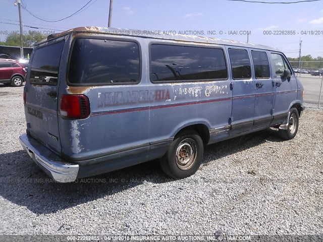 2B5WB35Z5SK548566 - 1995 DODGE RAM WAGON B3500 BLUE photo 4