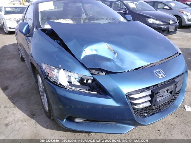 JHMZF1D69CS003464 - 2012 HONDA CR-Z EX BLUE photo 6