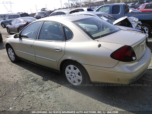 1FAFP52U51G183719 - 2001 FORD TAURUS LX GOLD photo 3