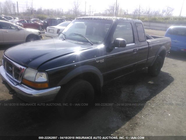 1FTZR15V4YTA62194 - 2000 FORD RANGER SUPER CAB BLACK photo 2