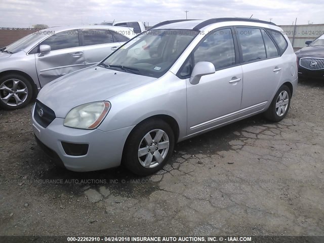 KNAFG526487136782 - 2008 KIA RONDO LX/EX SILVER photo 2