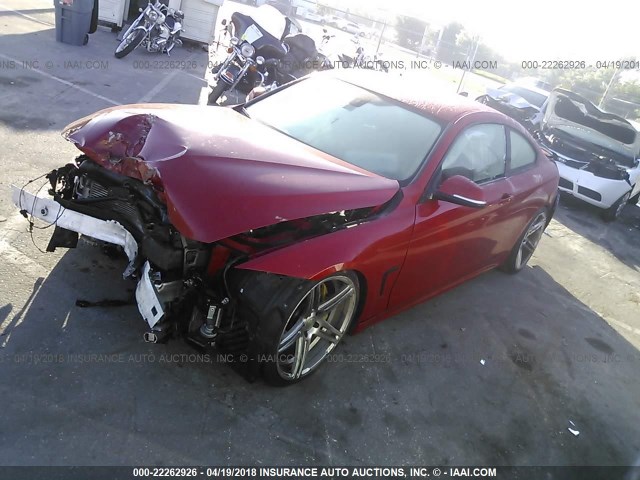 WBA3R1C57EK192235 - 2014 BMW 435 I RED photo 2