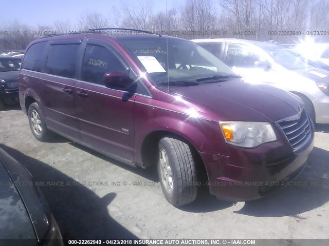 2A8HR54P48R719386 - 2008 CHRYSLER TOWN & COUNTRY TOURING MAROON photo 1