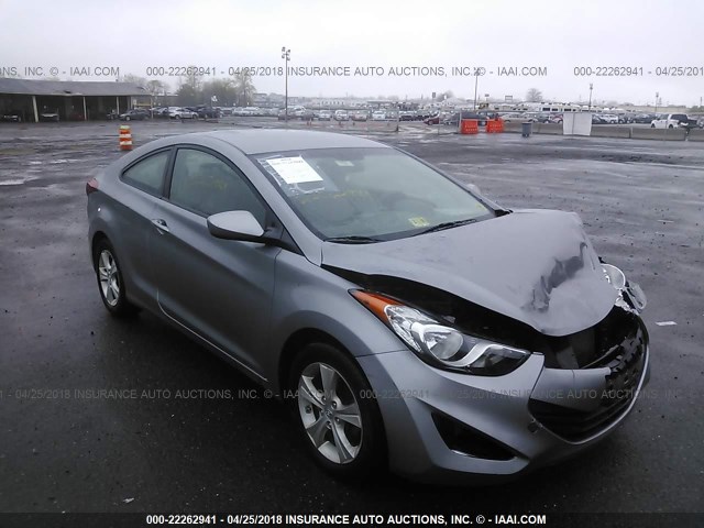 KMHDH6AE8DU007165 - 2013 HYUNDAI ELANTRA COUPE GS/SE SILVER photo 1