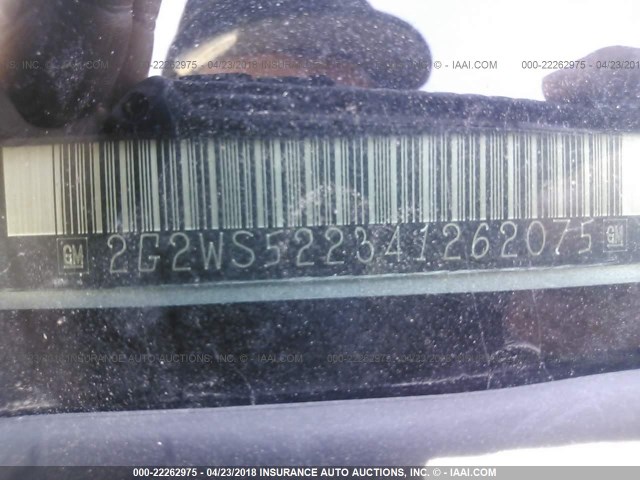 2G2WS522341262075 - 2004 PONTIAC GRAND PRIX GT2 ვერცხლისფერი ფოტო 9