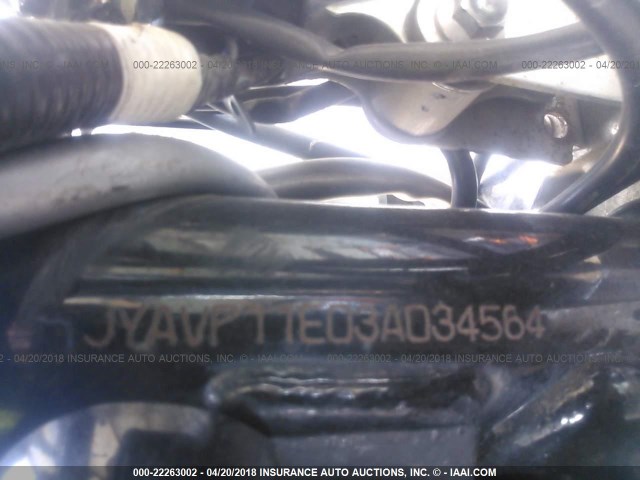 JYAVP11E03A034564 - 2003 YAMAHA XVS1100 A BLACK photo 10