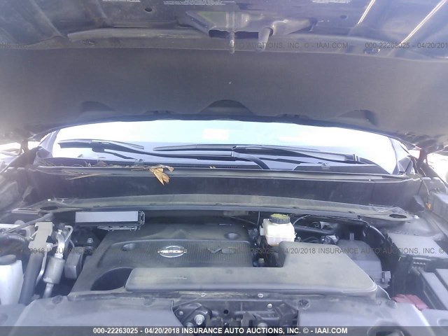 5N1AR2MM4FC705292 - 2015 NISSAN PATHFINDER S/SV/SL/PLATINUM 灰色 照片 10