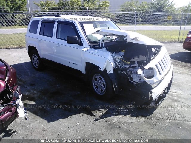 1C4NJPBA6FD124017 - 2015 JEEP PATRIOT SPORT WHITE photo 1