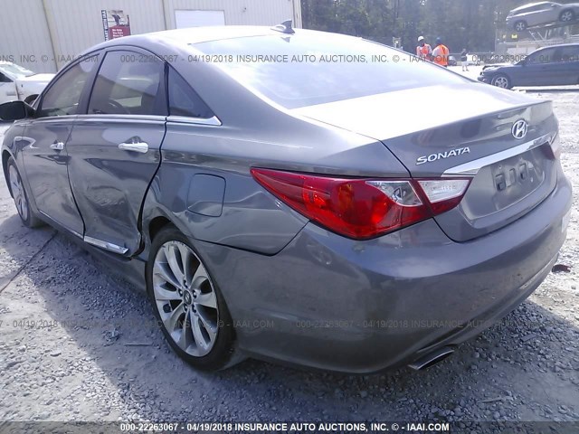 5NPEC4AC6CH361978 - 2012 HYUNDAI SONATA SE/LIMITED GRAY photo 3