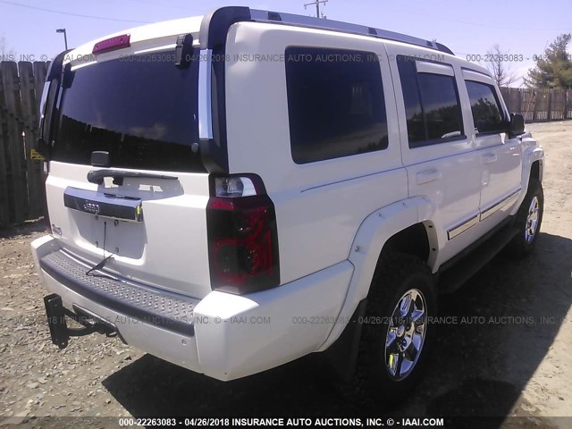 1J8HG58N96C156002 - 2006 JEEP COMMANDER LIMITED WHITE photo 4