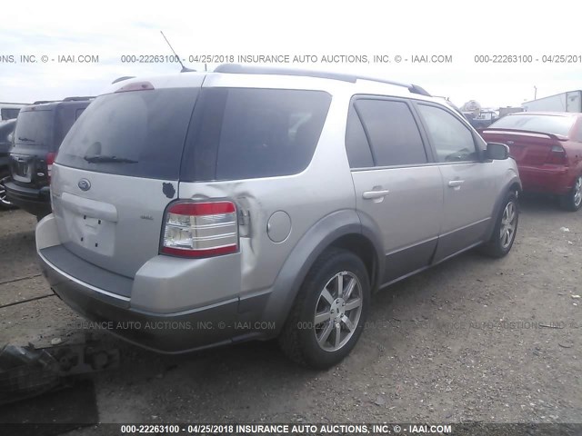 1FMDK02W48GA08839 - 2008 FORD TAURUS X SEL SILVER photo 4