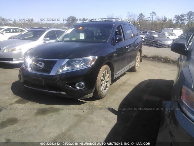 5N1AR2MM3DC612051 - 2013 NISSAN PATHFINDER BLACK photo 2