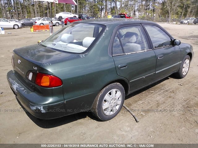 2T1BR12EXYC298023 - 2000 TOYOTA COROLLA VE/CE/LE GREEN photo 4