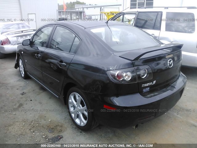 JM1BK323771649097 - 2007 MAZDA 3 S BLACK photo 3