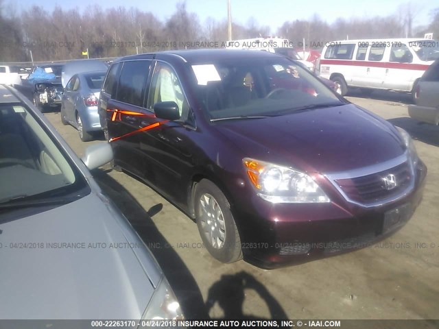 5FNRL3H21AB059633 - 2010 HONDA ODYSSEY LX MAROON photo 1