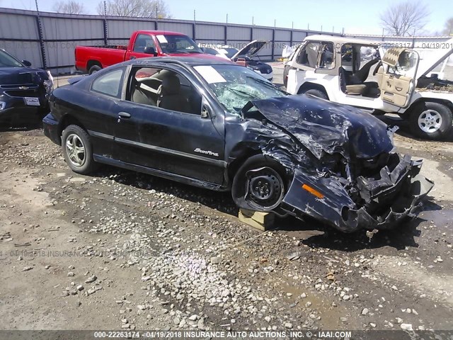 1G2JB124917296427 - 2001 PONTIAC SUNFIRE SE BLACK photo 1