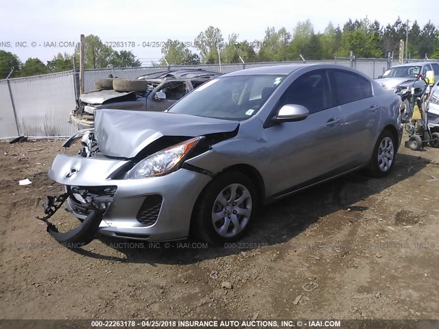 JM1BL1TF6D1740755 - 2013 MAZDA 3 I SILVER photo 2