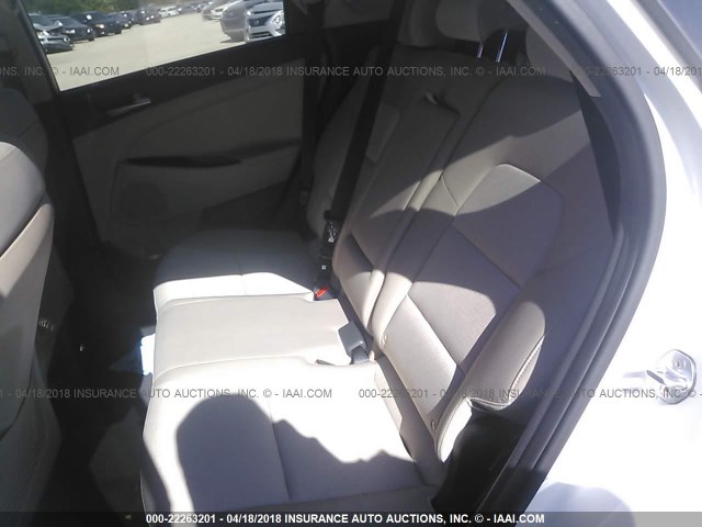 KM8J33A47HU432812 - 2017 HYUNDAI TUCSON LIMITED/SPORT AND ECO/SE WHITE photo 8