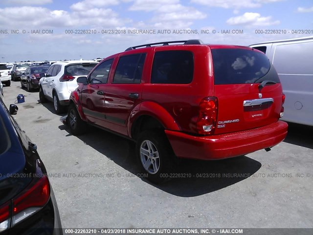 1D4HD48NX6F149328 - 2006 DODGE DURANGO SLT RED photo 3