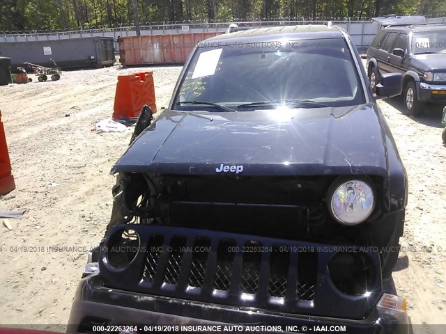 1C4NJPFA6CD719844 - 2012 JEEP PATRIOT LATITUDE BLACK photo 6