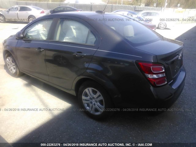 1G1JB5SG5H4154903 - 2017 CHEVROLET SONIC LS 灰色 照片 3