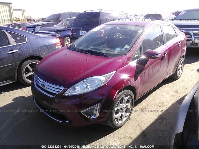 3FADP4CJ9BM102752 - 2011 FORD FIESTA SEL MAROON photo 2