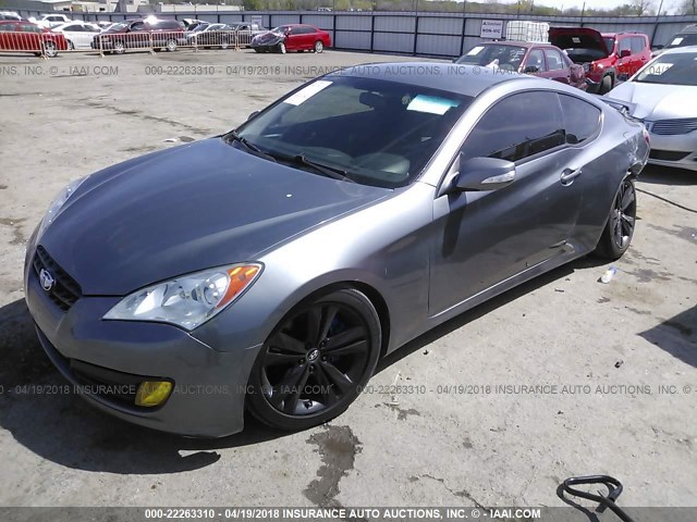 KMHHT6KD4BU046919 - 2011 HYUNDAI GENESIS COUPE 2.0T GRAY photo 2