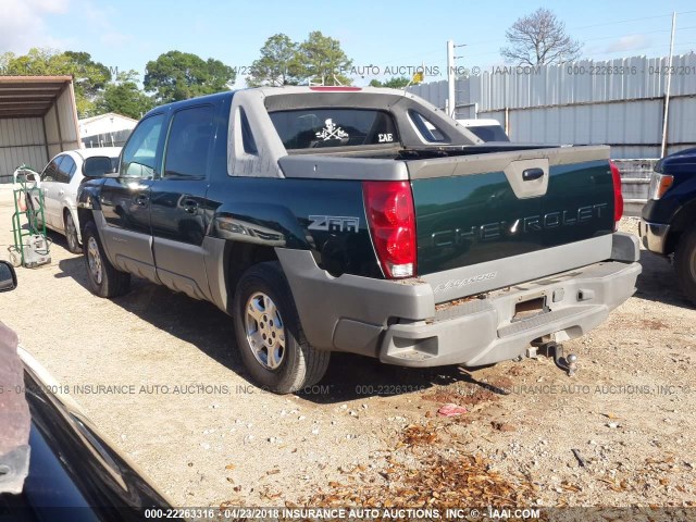 3GNEC13TX2G118894 - 2002 CHEVROLET AVALANCHE C1500 GREEN photo 3