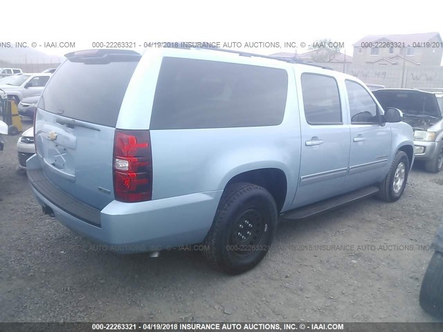 1GNSCHE04BR361065 - 2011 CHEVROLET SUBURBAN C1500  LS BLUE photo 4