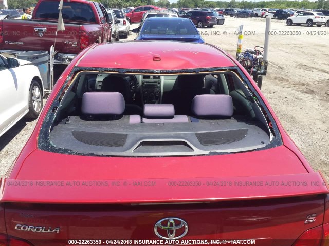 2T1BU40E49C008718 - 2009 TOYOTA COROLLA S/LE/XLE RED photo 6