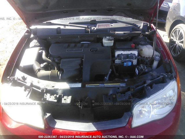 1G8AN18F56Z172169 - 2006 SATURN ION LEVEL 2 RED photo 10