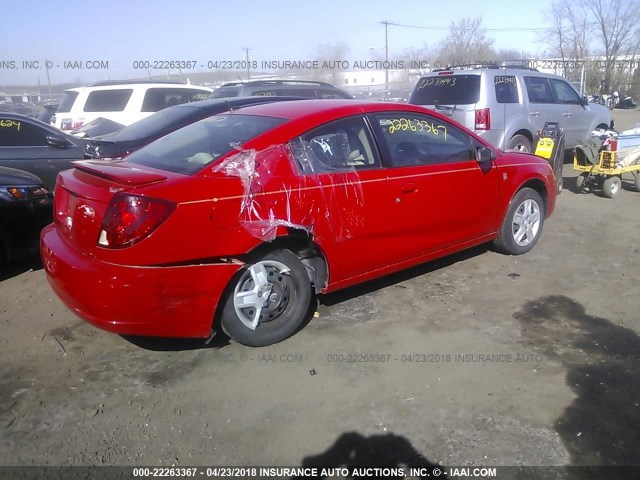 1G8AN18F56Z172169 - 2006 SATURN ION LEVEL 2 RED photo 4