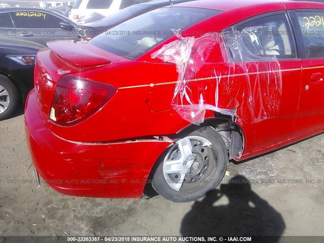 1G8AN18F56Z172169 - 2006 SATURN ION LEVEL 2 RED photo 6