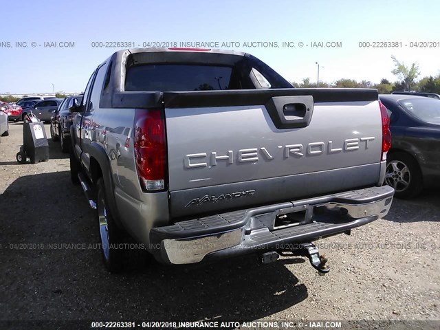 3GNEC13T03G220559 - 2003 CHEVROLET AVALANCHE C1500 GRAY photo 6